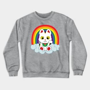 Rainbow Maneki Neko Crewneck Sweatshirt
